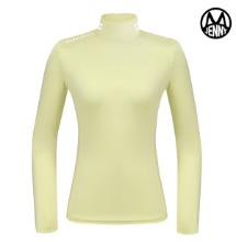여성골프웨어 기모 반목폴라 티셔츠 옐로우